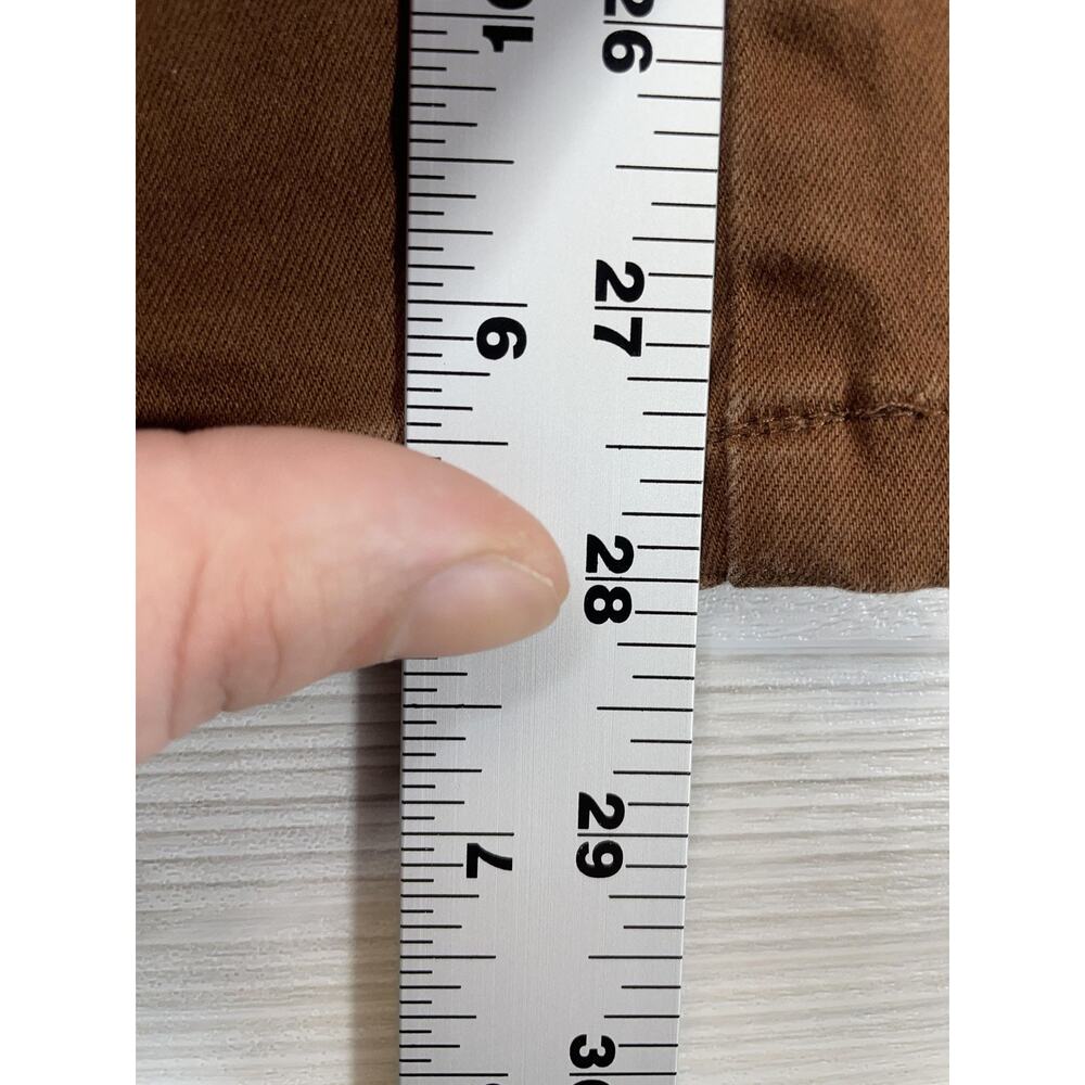 Democracy Pants Womens 10 Brown Twill Ab Technology Tapered‎ Leg Stretch Casual - Picture 6 of 11